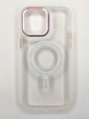 Чохол Clear MagSafe Color Metal Frame для iPhone 14 Pro Max rose gold