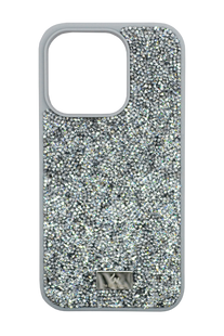 Чехол Bling World Rock Diamond для iPhone 14 Pro silver