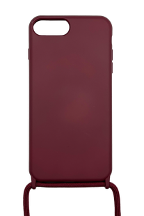 Силиконовый чехол WAVE Lanyard для iPhone 7+/8+ rose red (TPU)
