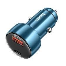 Автомобильное зарядное устройство Hoco Z50 Leader 48W dual-port PD30W+QC3.0 sapphire blue