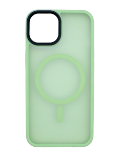 Чохол TPU+PC Metal Buttons with MagSafe Colorful для iPhone 14 mint