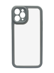 TPU чохол Transparent + Colour 1,5mm для iPhone 11 Pro grey Full Camera