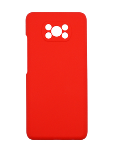 Силиконовый чехол Fibra для Xiaomi Poco X3 red Full Camera