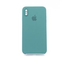 Силіконовий чохол Full Cover Square для iPhone XS Max pine green Full Camera