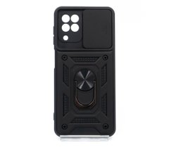 Чохол Camshield Serge Ring для Samsung A22 4G black протиударний шторка/захист камери
