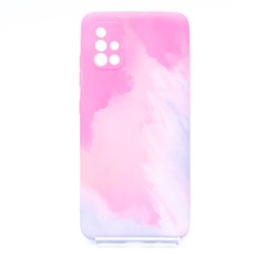 Силіконовий чохол WAVE Watercolor для Samsung A51 pink/purple (TPU)