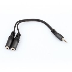 Аудіо/відео кабель Vinga 3.5ST M/2*3.5ST F 0.2m