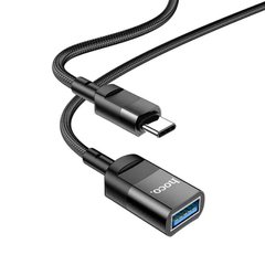 Переходник Hoco U107 USB to Type-C charging data sync extension cable USB 3.0/3A/1.2m black