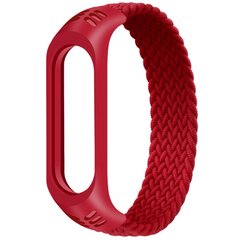Ремінець тканевий Braided Solo Loop для Xiaomi Mi Band 3/4/5/6 (M) red