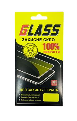 Защитное 2.5D стекло Full Glue для Samsung A8S f/s black