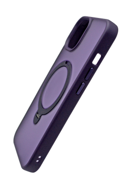 Чохол TPU+PC Metal Buttons with MagSafe Colorful HQ Ring для iPhone 13/14 purple