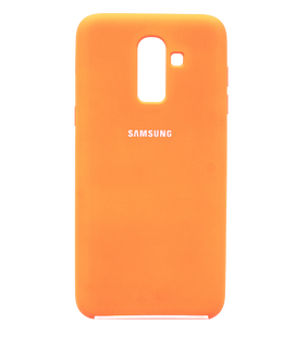 Силиконовый чехол Silicone Cover для Samsung J8 orange