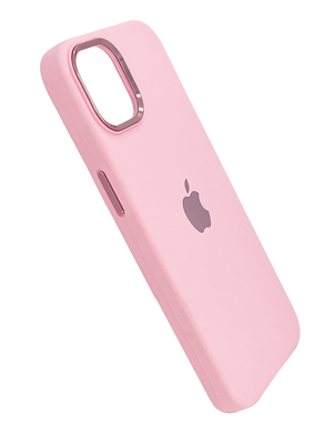 Силіконовий чохол Metal Frame and Buttons для iPhone 13 pink