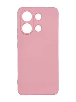 Силиконовый чехол SMTT для Xiaomi Redmi Note 13 4G pink Full Camera с микрофиброй