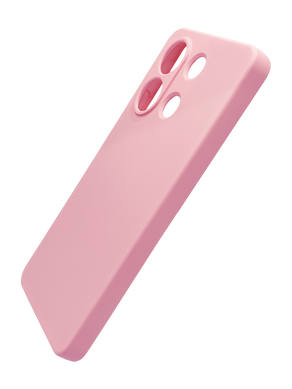 Силиконовый чехол SMTT для Xiaomi Redmi Note 13 4G pink Full Camera с микрофиброй