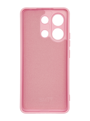 Силиконовый чехол SMTT для Xiaomi Redmi Note 13 4G pink Full Camera с микрофиброй