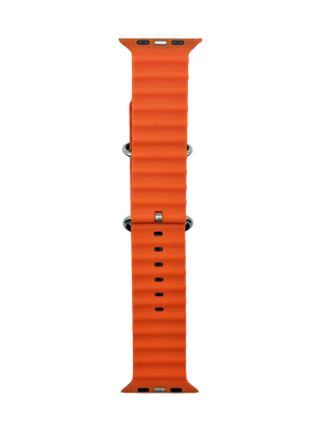 Силіконовий ремінець для Apple Watch Chain Strap Band 42/44/45/49 mm black/orange