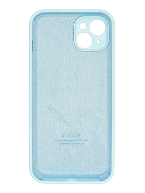 Силіконовий чохол Full Cover для iPhone 15 light blue Full camera