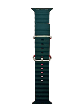 Силіконовий ремінець для Apple Watch Chain Strap Band 42/44/45/49 mm black/orange