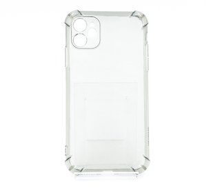 Чохол (TPU) Getman Ease logo для iPhone 11 clear gray з посиленими кутами