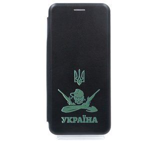 Чехол книжка Original кожа MyPrint для Samsung A22 4G black (Військовий козак)