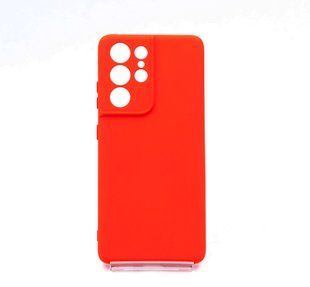 Силіконовий чохол Full Cover для Samsung S21 Ultra red Full Camera без logo