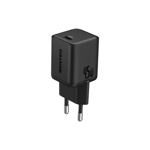 Мережевий зарядний пристрій Senteo Z-18 USB-C 3A GaN PD 45W black (СЕ сертифікат)