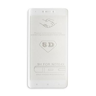 Защитное стекло 5D Glass для Xiaomi Redmi Note 4X white