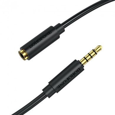 AUX кабель Borofone BL12 3.5mm audio extension cable male to female 2m black