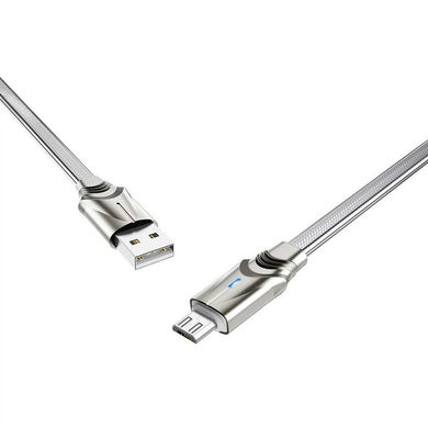 USB кабель Borofone BU12 Synergy Micro 2.4A/1.2m silver