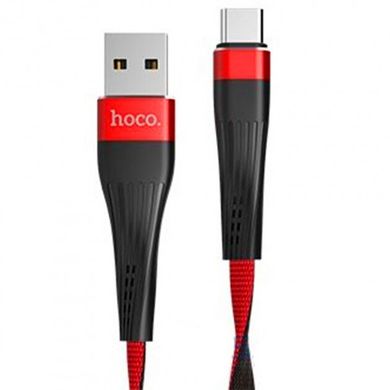 USB кабель HOCO U39 Type-C 2.1A/1.2m red&black