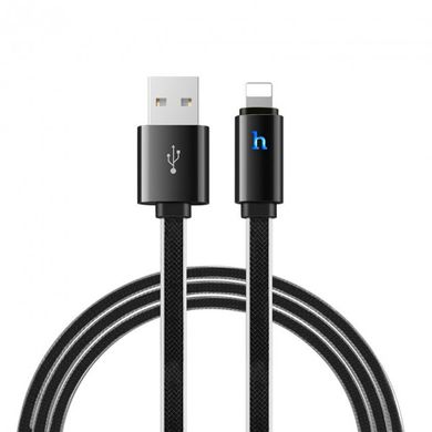 USB кабель HOCO UPL12 Plus Jelly Braided Lightning 2.4A/1.2m black
