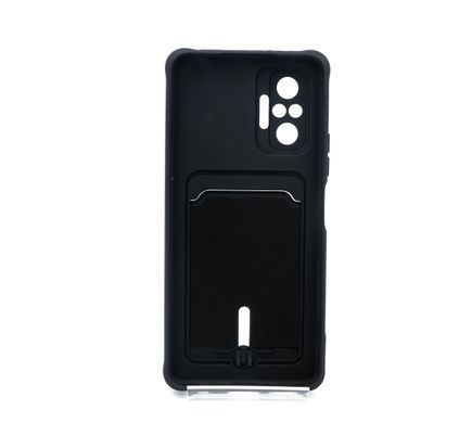 Силиконовый чехол Colorful Pocket Card для Xiaomi Redmi Note 10 Pro/10 Pro Max black Full Camera