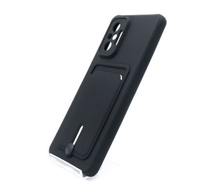 Силиконовый чехол Colorful Pocket Card для Xiaomi Redmi Note 10 Pro/10 Pro Max black Full Camera