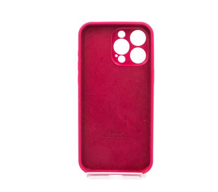 Силіконовий чохол Full Cover для iPhone 15 Pro Max rose red Full Camera