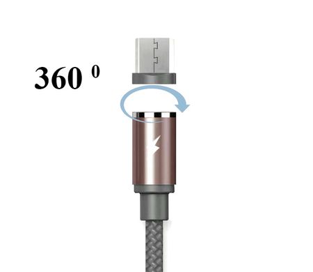 USB кабель Remax Gravity 095m 1.5A/1m micro black магнітний