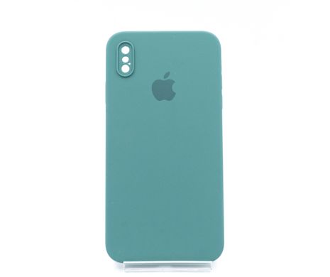 Силіконовий чохол Full Cover Square для iPhone XS Max pine green Full Camera