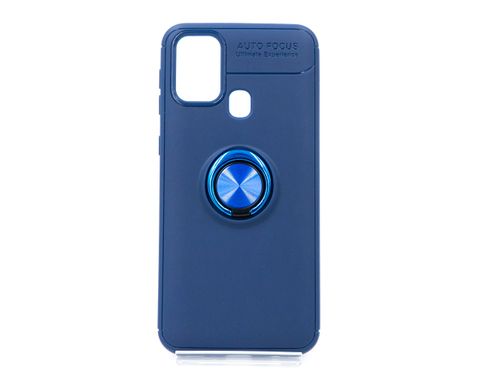 Накладка TPU Deen ColorRing для Samsung M31 blue/blue під магнітний тримач