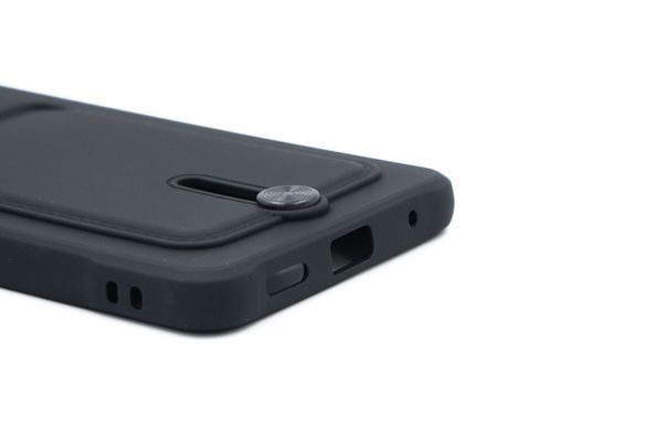 Силиконовый чехол Colorful Pocket Card для Xiaomi Redmi Note 10 Pro/10 Pro Max black Full Camera