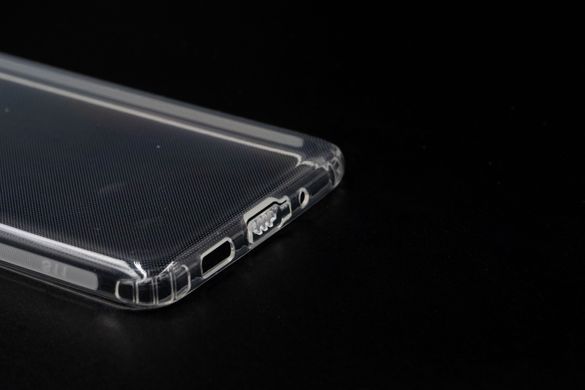 Силіконовий чохол Clear для Samsung S20+ 0.5mm із заглушками+захист камери