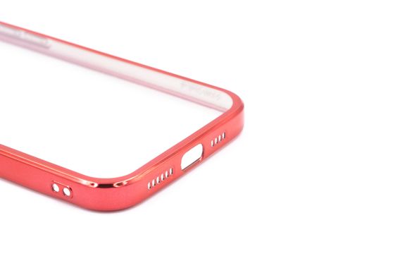 Силіконовий чохол Сlear для iPhone 13 Pro Max red Full Camera з глянсовою окантовкою