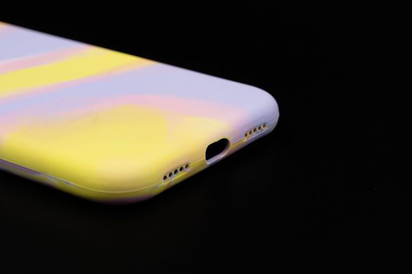 Силіконовий чохол full Aquarelle для iPhone XR dasheen/yellow