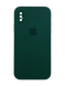 Силиконовый чехол Full Cover Square для iPhone X/XS forest green Full Camera