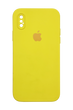 Силиконовый чехол Full Cover Square для iPhone X/XS canary yellow Full Camera