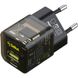 Мережевий зарядний пристрій Gelius Genesis GP-HC055 USB+Type-C 30W GaN black