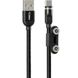 USB кабель Gelius Pro Magenta GP-UC-U013u magnetic 3in1 Lightning+Micro+Type-C FC LED 1m 2A black