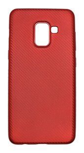 Силиконовый чехол для Samsung A8 (2018) carbon red