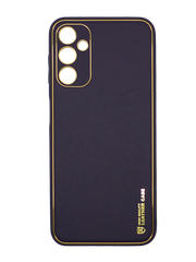 Чохол шкіра Xshield для Samsung A14 4G/5G dark purple