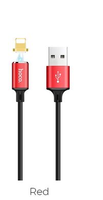 USB кабель HOCO U28 Magnetic Adsorption Lightning 1м red