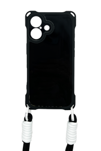 Чохол TPU CrossBoby with strape для iPhone 16 black Full Camera